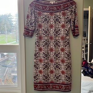 Boho orange patterned dress